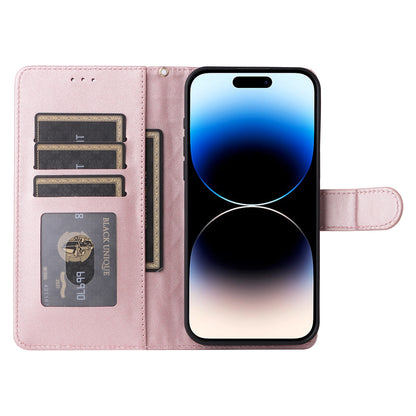 iPhone 14 Pro Diamond Lattice Leather Flip Phone Case - Durable and Convenient Holder with Precision Cutouts