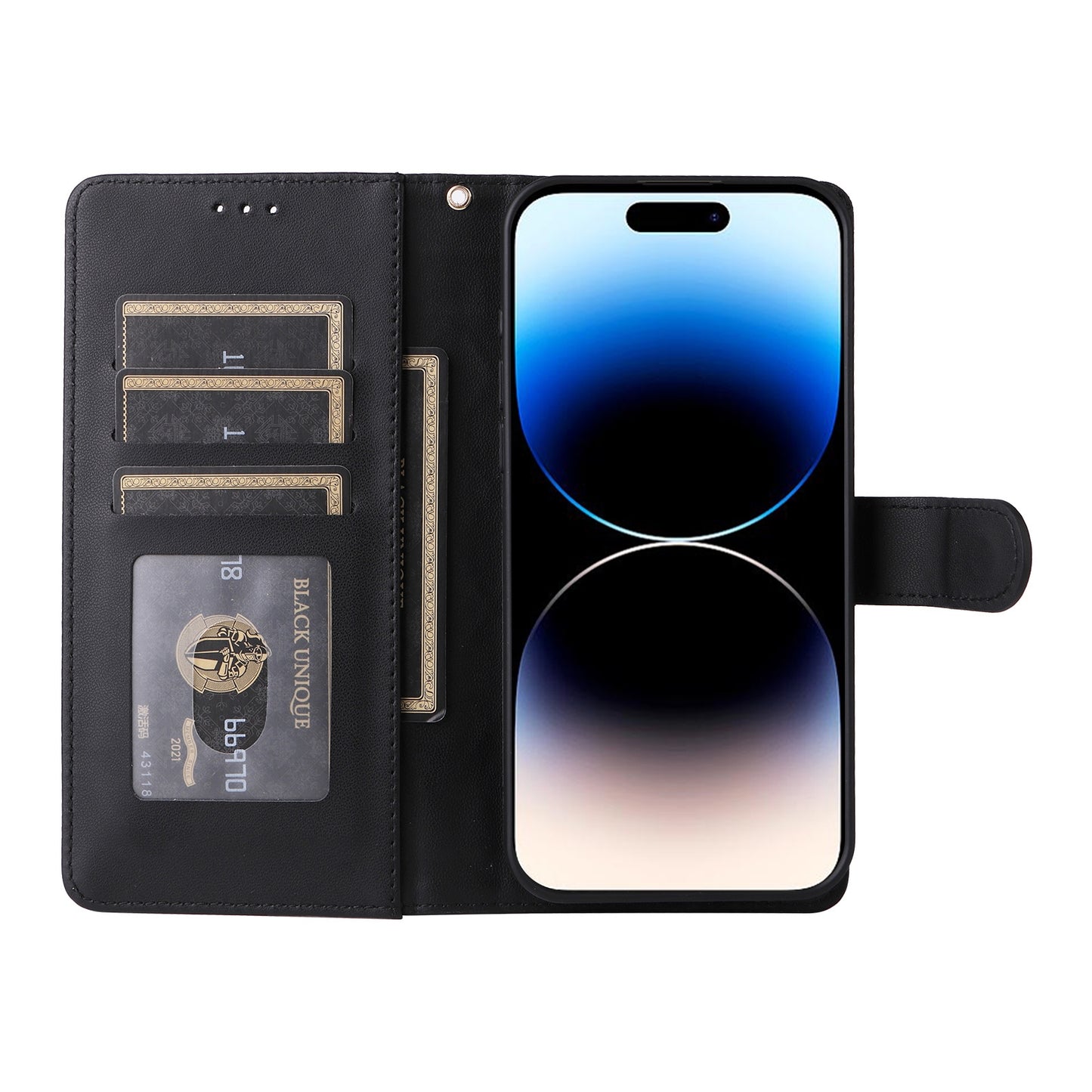 iPhone 14 Pro Diamond Lattice Leather Flip Phone Case - Durable and Convenient Holder with Precision Cutouts