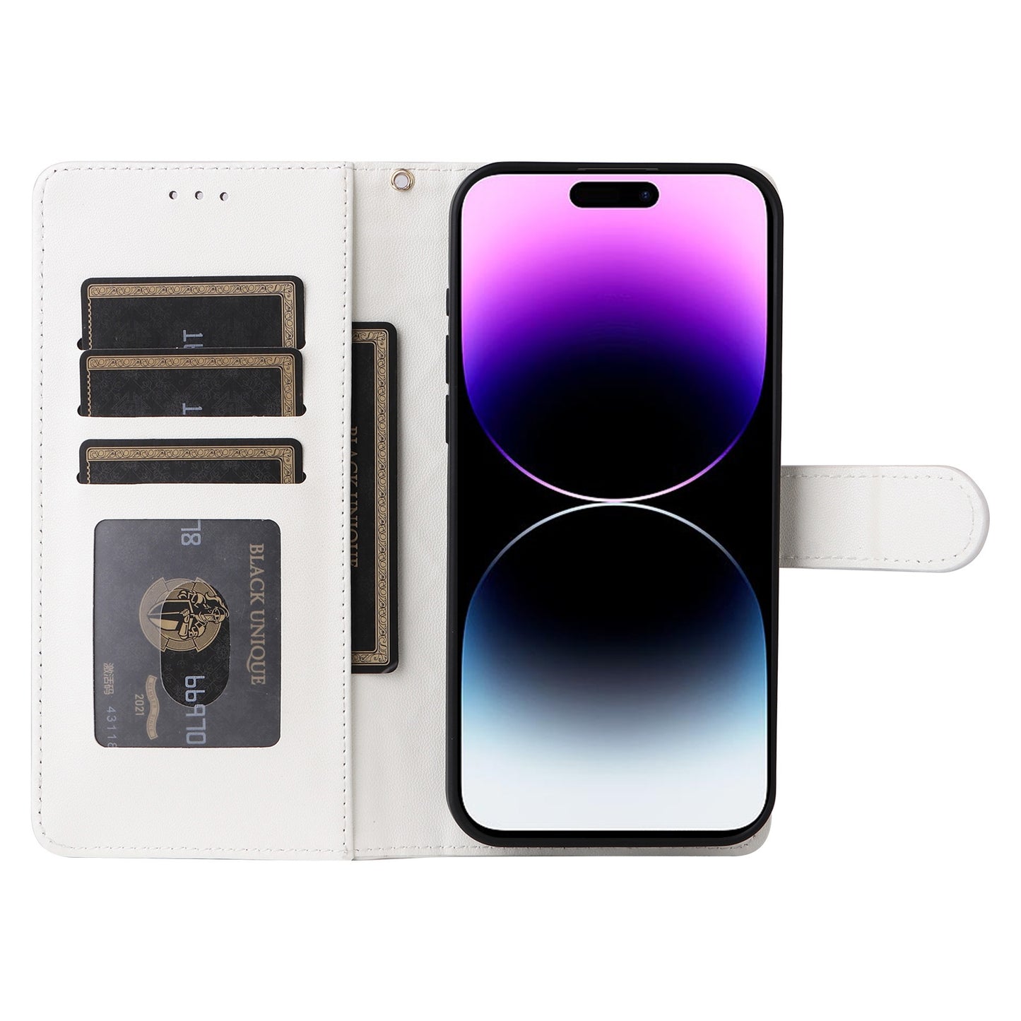 iPhone 14 Pro Max Diamond Lattice Leather Flip Phone Case - Durable and Convenient Holder with Precision Cutouts