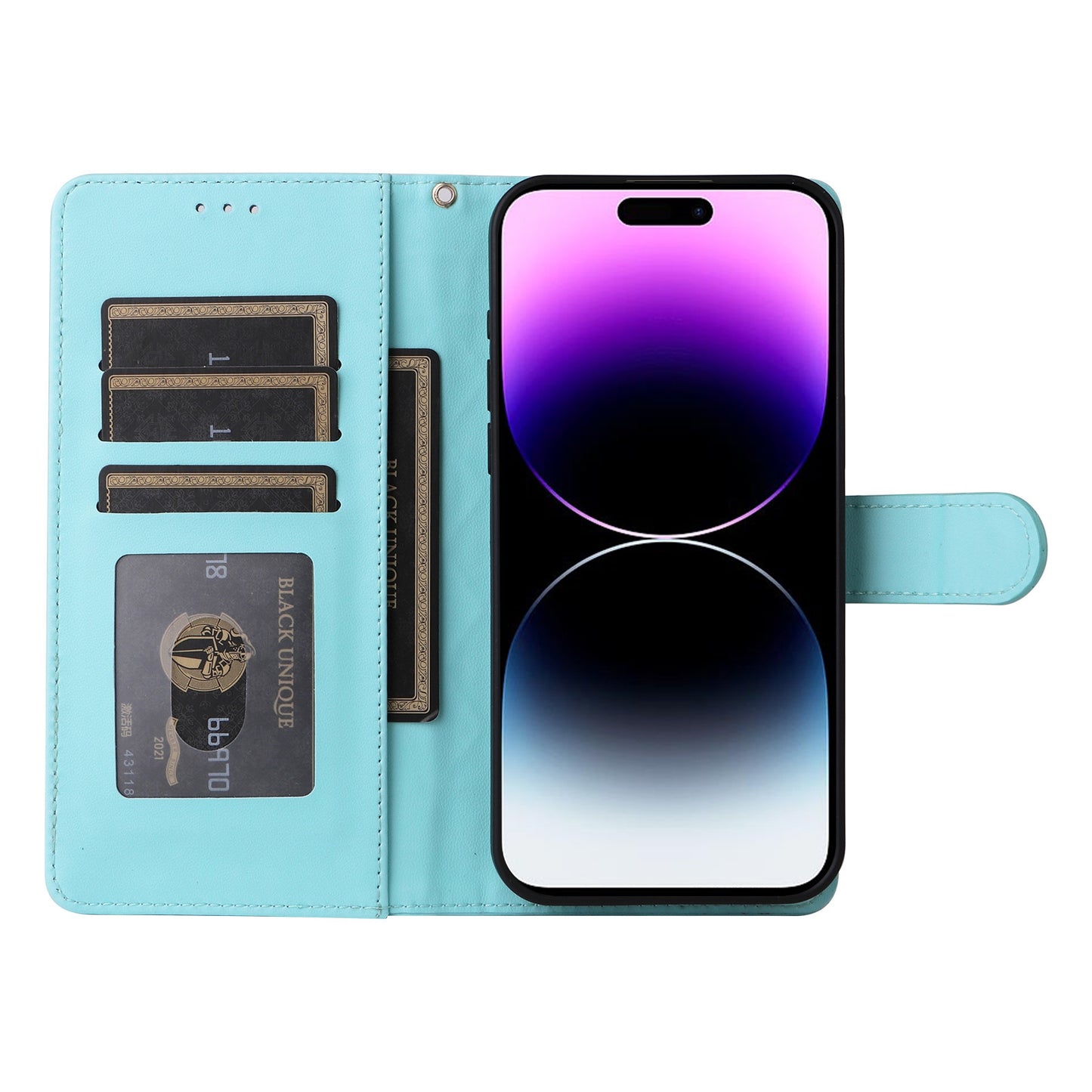 iPhone 14 Pro Max Diamond Lattice Leather Flip Phone Case - Durable and Convenient Holder with Precision Cutouts