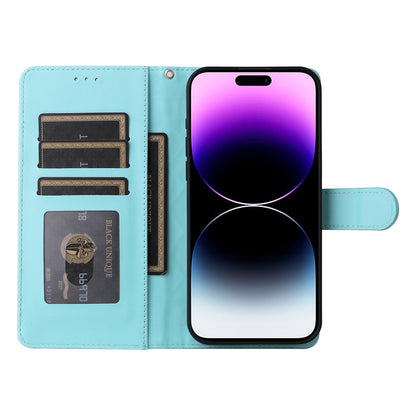 iPhone 14 Pro Max Diamond Lattice Leather Flip Phone Case - Durable and Convenient Holder with Precision Cutouts