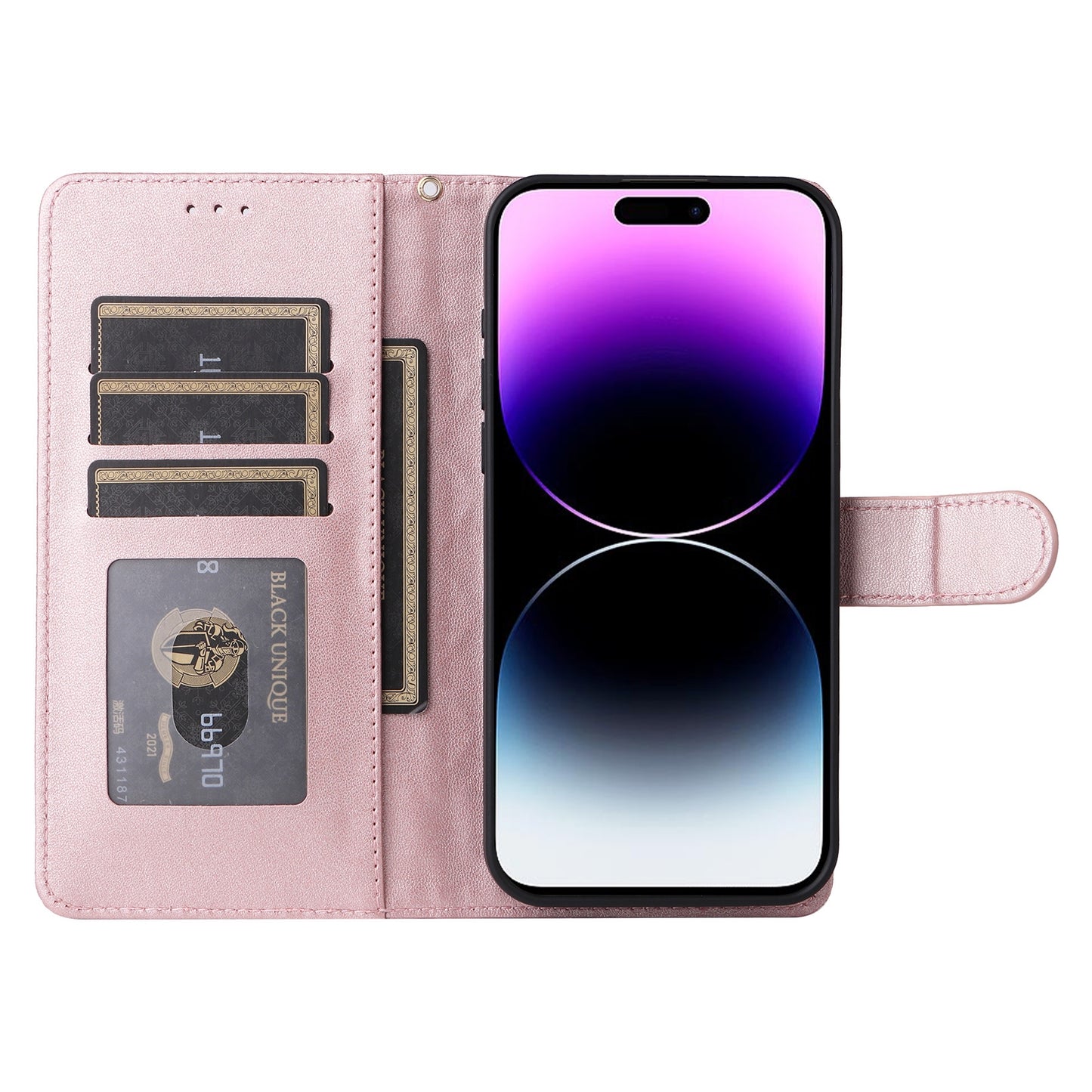 iPhone 14 Pro Max Diamond Lattice Leather Flip Phone Case - Durable and Convenient Holder with Precision Cutouts