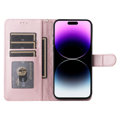 iPhone 14 Pro Max Diamond Lattice Leather Flip Phone Case - Durable and Convenient Holder with Precision Cutouts