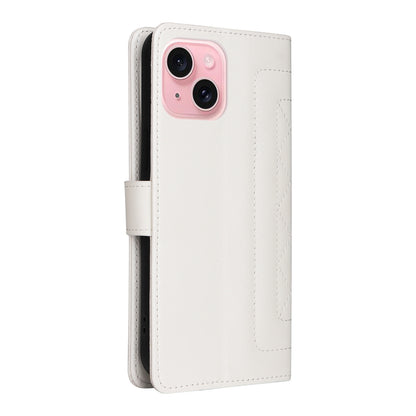 iPhone 15 Diamond Lattice Leather Flip Phone Case - Durable and Convenient Holder with Precision Cutouts