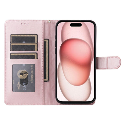 iPhone 15 Diamond Lattice Leather Flip Phone Case - Durable and Convenient Holder with Precision Cutouts