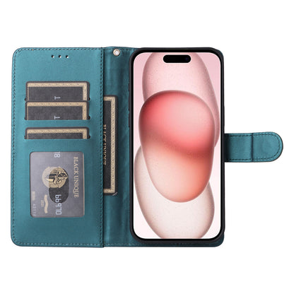 iPhone 15 Diamond Lattice Leather Flip Phone Case - Durable and Convenient Holder with Precision Cutouts