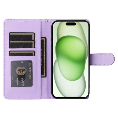 iPhone 15 Plus Diamond Lattice Leather Flip Phone Case - Durable and Convenient Holder with Precision Cutouts