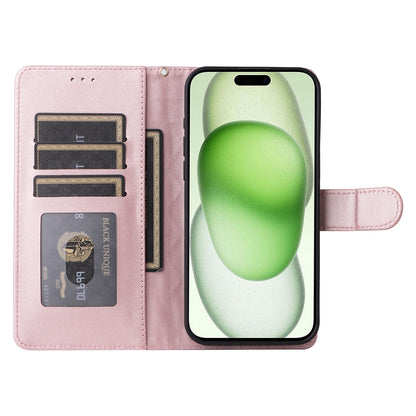 iPhone 15 Plus Diamond Lattice Leather Flip Phone Case - Durable and Convenient Holder with Precision Cutouts