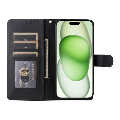 iPhone 15 Plus Diamond Lattice Leather Flip Phone Case - Durable and Convenient Holder with Precision Cutouts