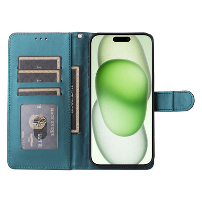 iPhone 15 Plus Diamond Lattice Leather Flip Phone Case - Durable and Convenient Holder with Precision Cutouts