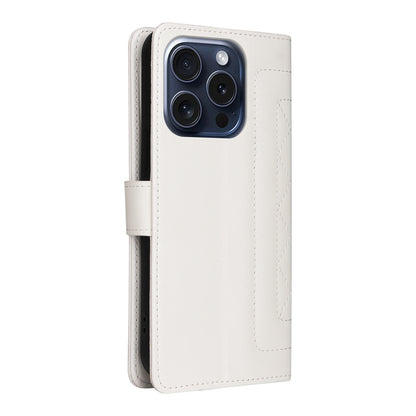 iPhone 15 Pro Diamond Lattice Leather Flip Phone Case - Durable and Convenient Holder with Precision Cutouts