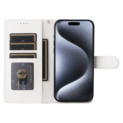 iPhone 15 Pro Diamond Lattice Leather Flip Phone Case - Durable and Convenient Holder with Precision Cutouts