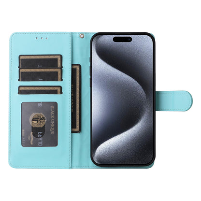 iPhone 15 Pro Max Diamond Lattice Leather Flip Phone Case - Durable and Convenient Holder with Precision Cutouts