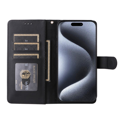 iPhone 15 Pro Max Diamond Lattice Leather Flip Phone Case - Durable and Convenient Holder with Precision Cutouts