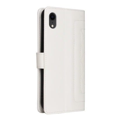 iPhone XR Diamond Lattice Leather Flip Phone Case - Durable and Convenient Holder with Precision Cutouts