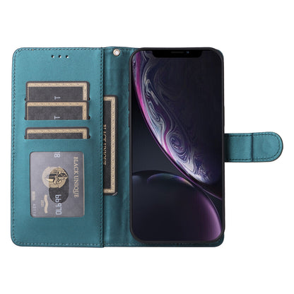 iPhone XR Diamond Lattice Leather Flip Phone Case - Durable and Convenient Holder with Precision Cutouts