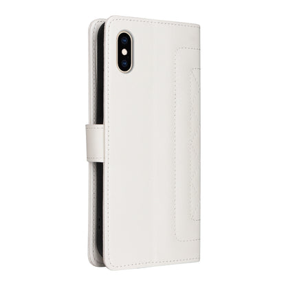 iPhone XS / X Diamond Lattice Leather Flip Phone Case - Durable and Convenient Holder with Precision Cutouts