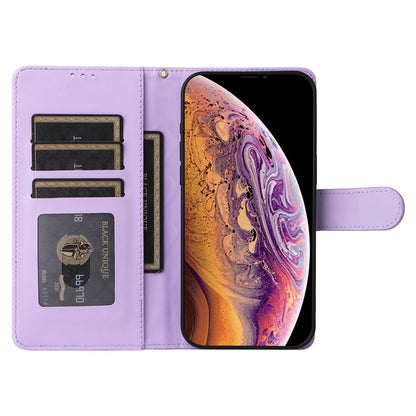 iPhone XS / X Diamond Lattice Leather Flip Phone Case - Durable and Convenient Holder with Precision Cutouts