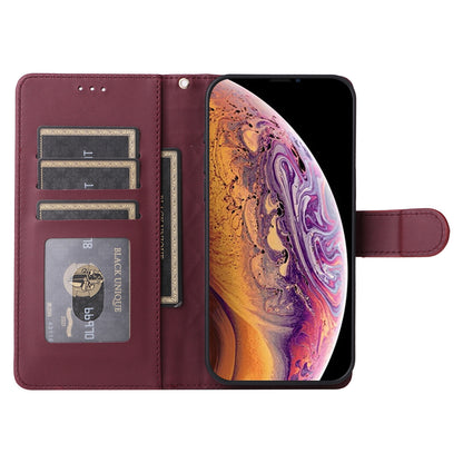 iPhone XS / X Diamond Lattice Leather Flip Phone Case - Durable and Convenient Holder with Precision Cutouts