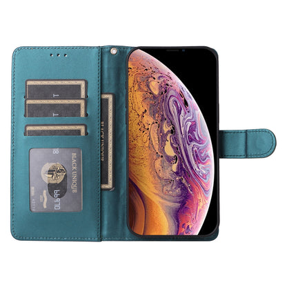 iPhone XS / X Diamond Lattice Leather Flip Phone Case - Durable and Convenient Holder with Precision Cutouts