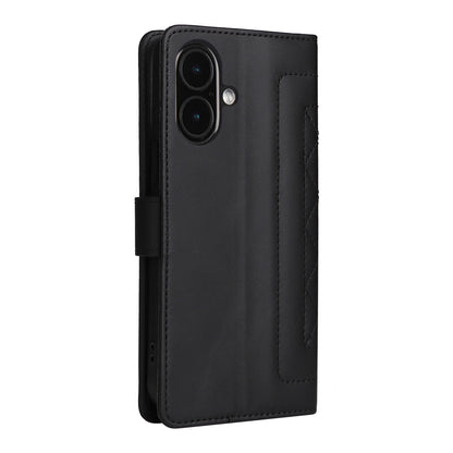 iPhone 16 Diamond Lattice Leather Flip Phone Case - Durable and Convenient Holder with Precision Cutouts