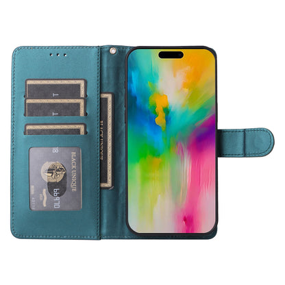 iPhone 16 Diamond Lattice Leather Flip Phone Case - Durable and Convenient Holder with Precision Cutouts