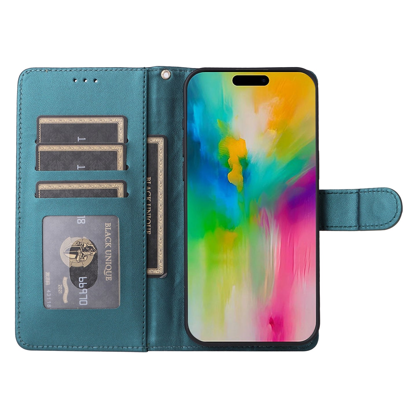 iPhone 16 Plus Diamond Lattice Leather Flip Phone Case - Durable and Convenient Holder with Precision Cutouts