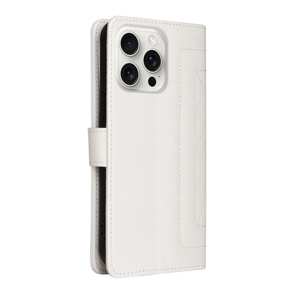iPhone 16 Pro Diamond Lattice Leather Flip Phone Case - Durable and Convenient Holder with Precision Cutouts