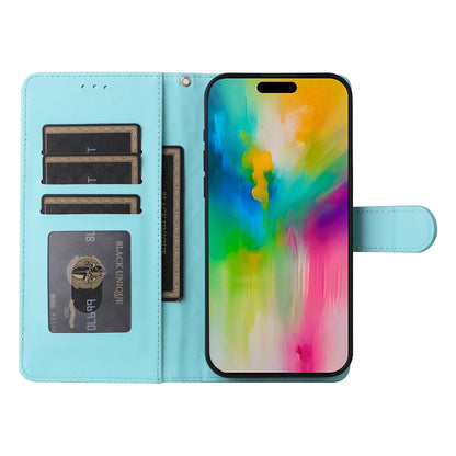 iPhone 16 Pro Diamond Lattice Leather Flip Phone Case - Durable and Convenient Holder with Precision Cutouts