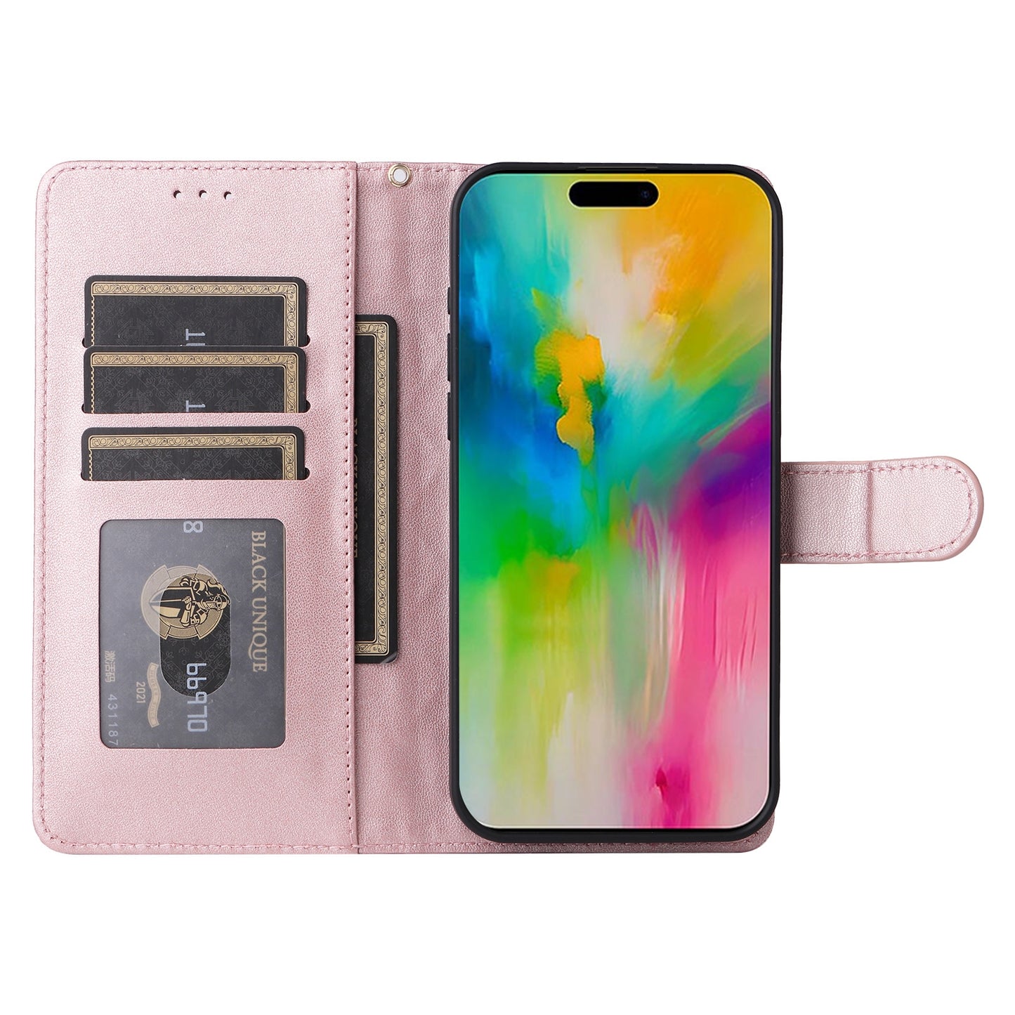 iPhone 16 Pro Diamond Lattice Leather Flip Phone Case - Durable and Convenient Holder with Precision Cutouts