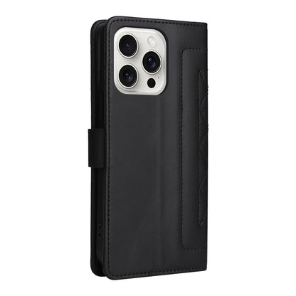 iPhone 16 Pro Max Diamond Lattice Leather Flip Phone Case - Durable and Convenient Holder with Precision Cutouts