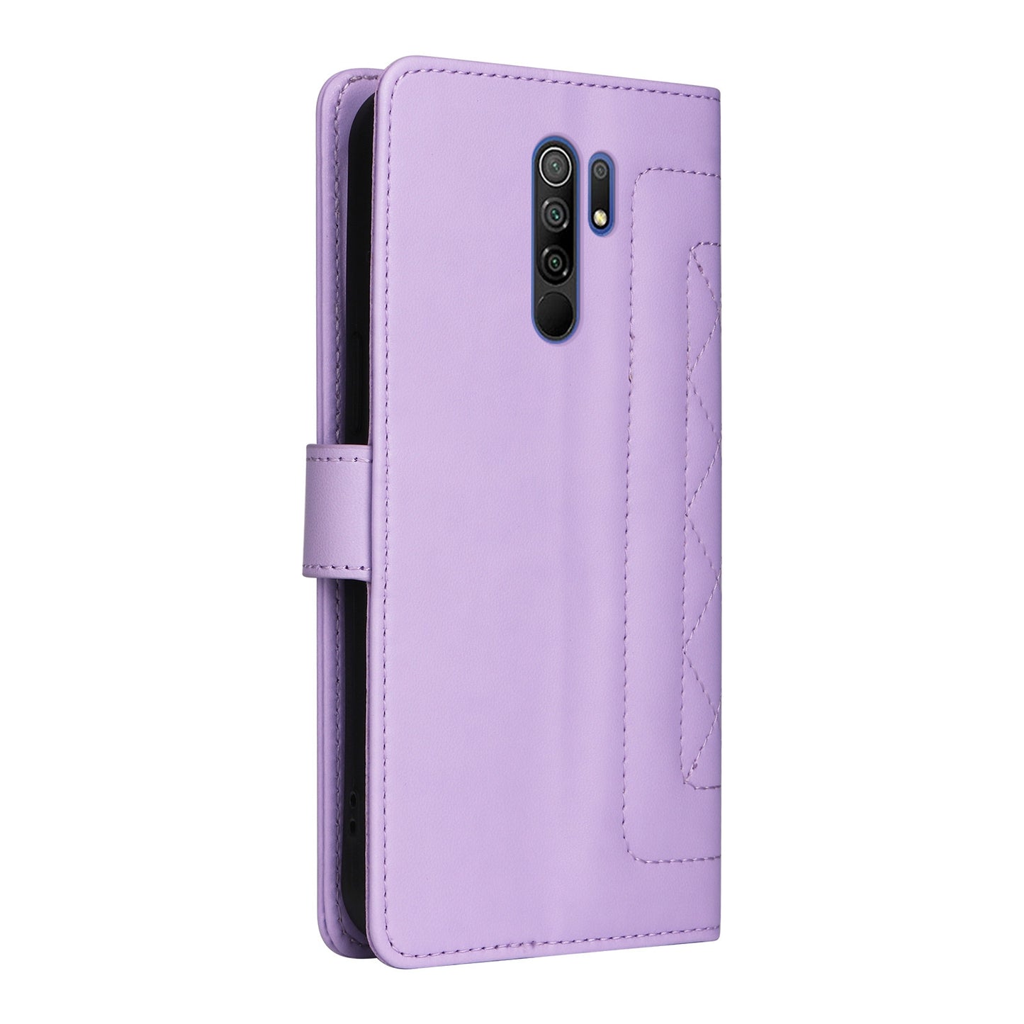 Xiaomi Redmi 9 Diamond Lattice Leather Flip Phone Case - Durable and Convenient Holder with Precision Cutouts