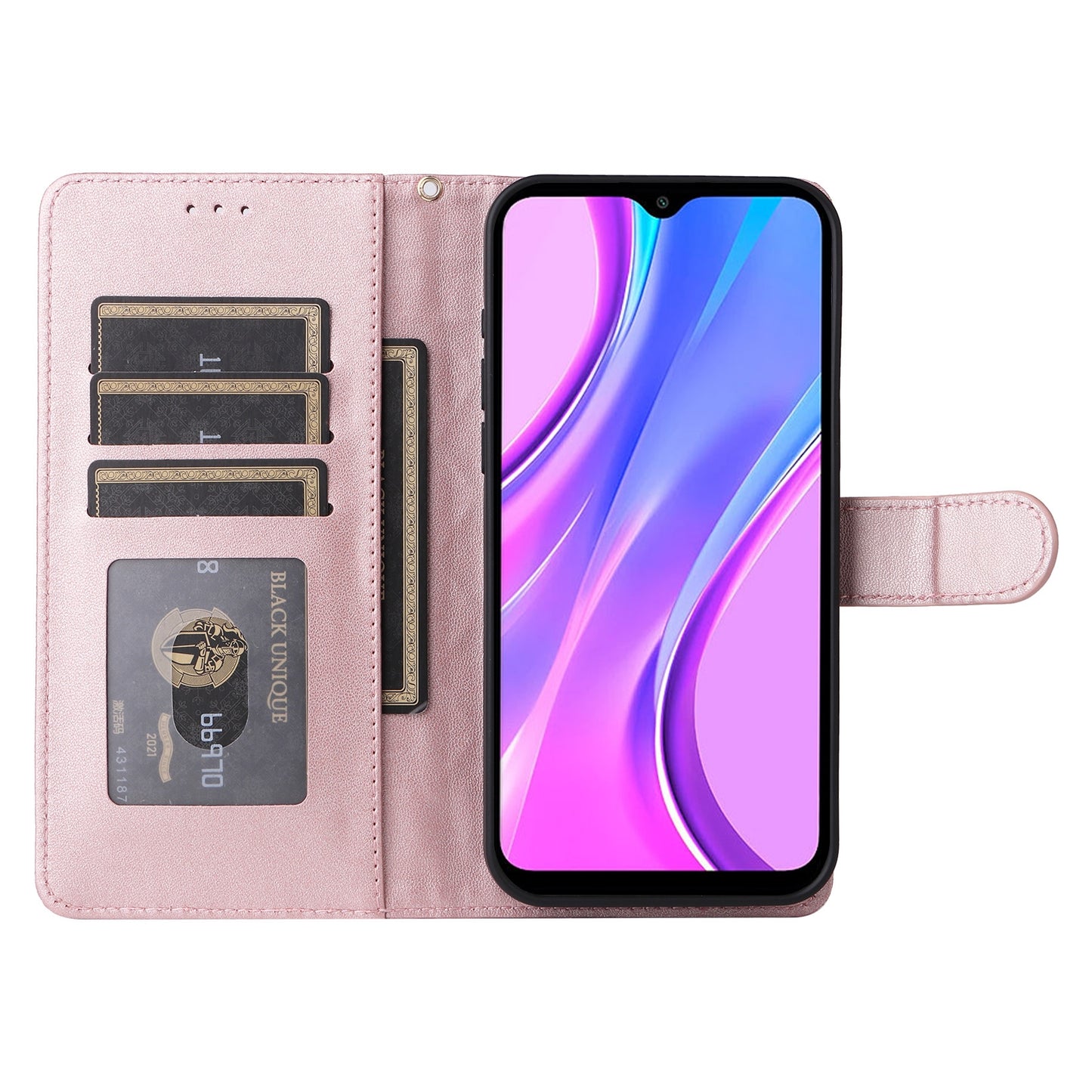 Xiaomi Redmi 9 Diamond Lattice Leather Flip Phone Case - Durable and Convenient Holder with Precision Cutouts