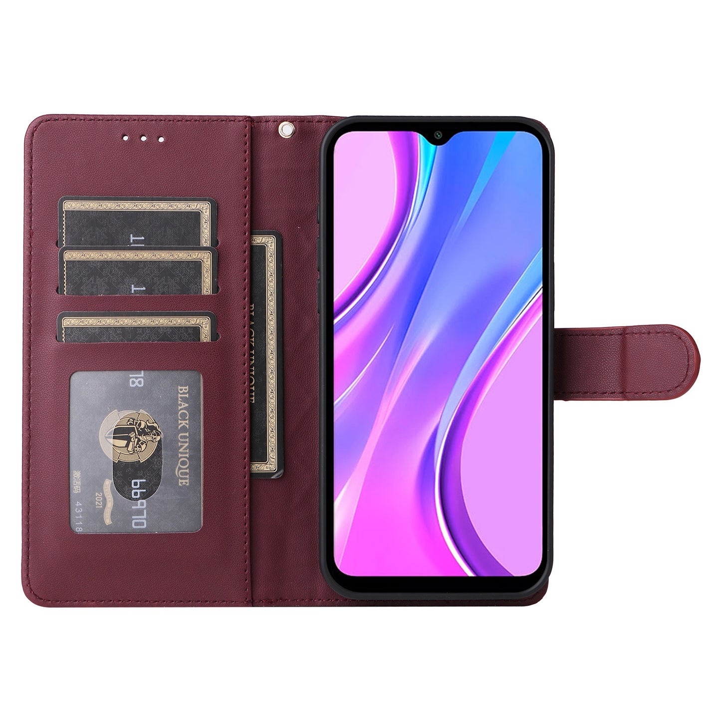 Xiaomi Redmi 9 Diamond Lattice Leather Flip Phone Case - Durable and Convenient Holder with Precision Cutouts