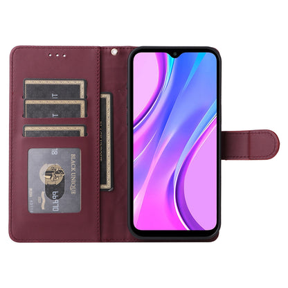 Xiaomi Redmi 9 Diamond Lattice Leather Flip Phone Case - Durable and Convenient Holder with Precision Cutouts