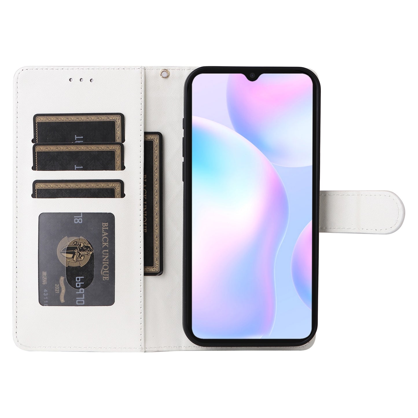 Xiaomi Redmi 9a Diamond Lattice Leather Flip Phone Case - Durable and Convenient Holder with Precision Cutouts