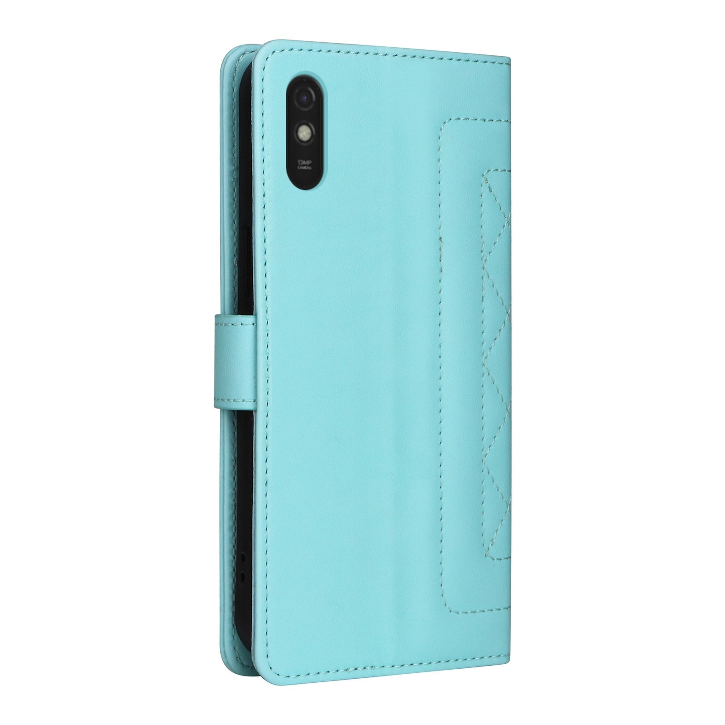 Xiaomi Redmi 9a Diamond Lattice Leather Flip Phone Case - Durable and Convenient Holder with Precision Cutouts