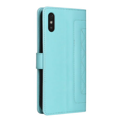 Xiaomi Redmi 9a Diamond Lattice Leather Flip Phone Case - Durable and Convenient Holder with Precision Cutouts