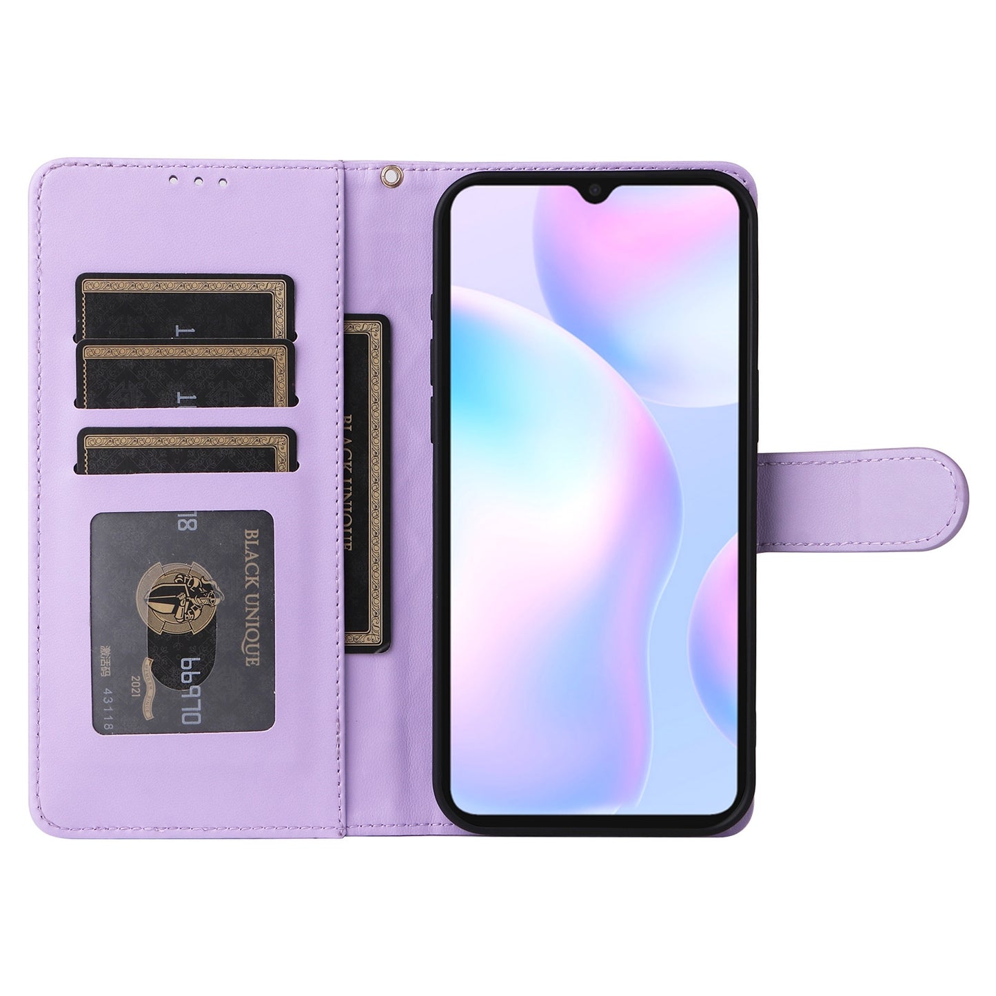 Xiaomi Redmi 9a Diamond Lattice Leather Flip Phone Case - Durable and Convenient Holder with Precision Cutouts
