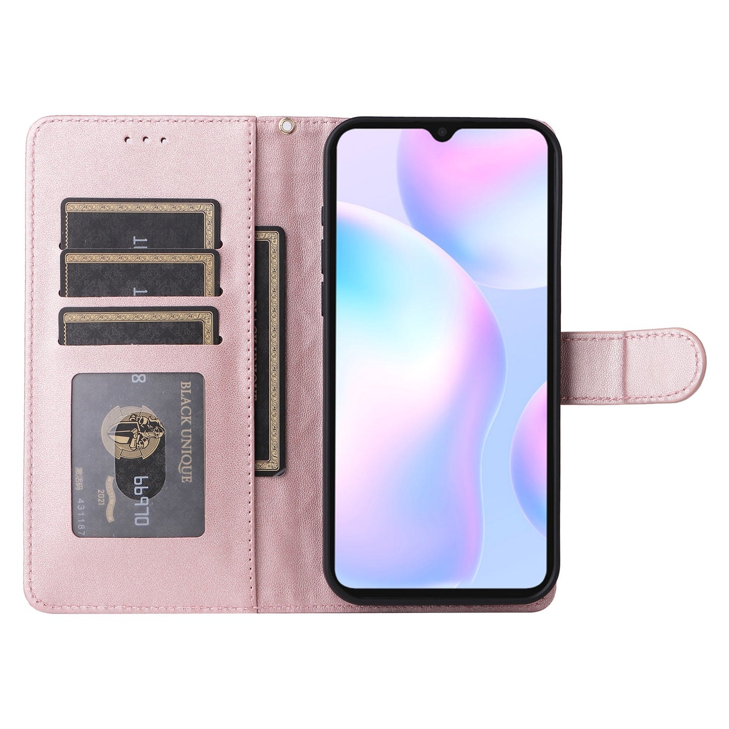 Xiaomi Redmi 9a Diamond Lattice Leather Flip Phone Case - Durable and Convenient Holder with Precision Cutouts