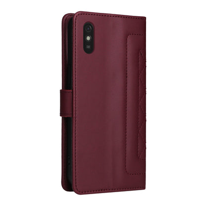Xiaomi Redmi 9a Diamond Lattice Leather Flip Phone Case - Durable and Convenient Holder with Precision Cutouts