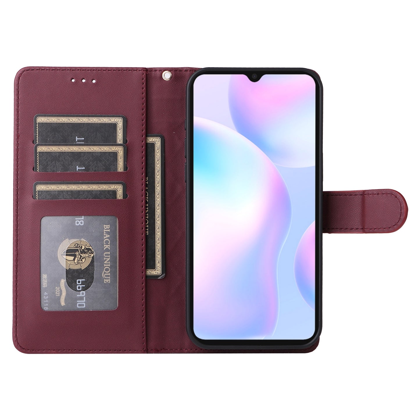 Xiaomi Redmi 9a Diamond Lattice Leather Flip Phone Case - Durable and Convenient Holder with Precision Cutouts