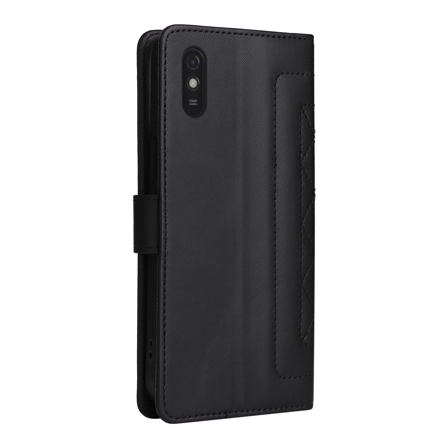 Xiaomi Redmi 9a Diamond Lattice Leather Flip Phone Case - Durable and Convenient Holder with Precision Cutouts