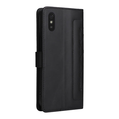 Xiaomi Redmi 9a Diamond Lattice Leather Flip Phone Case - Durable and Convenient Holder with Precision Cutouts