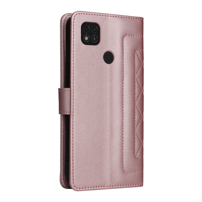 Xiaomi Redmi 9C Diamond Lattice Leather Flip Phone Case - Durable and Convenient Holder with Precision Cutouts