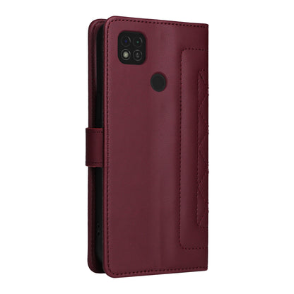 Xiaomi Redmi 9C Diamond Lattice Leather Flip Phone Case - Durable and Convenient Holder with Precision Cutouts