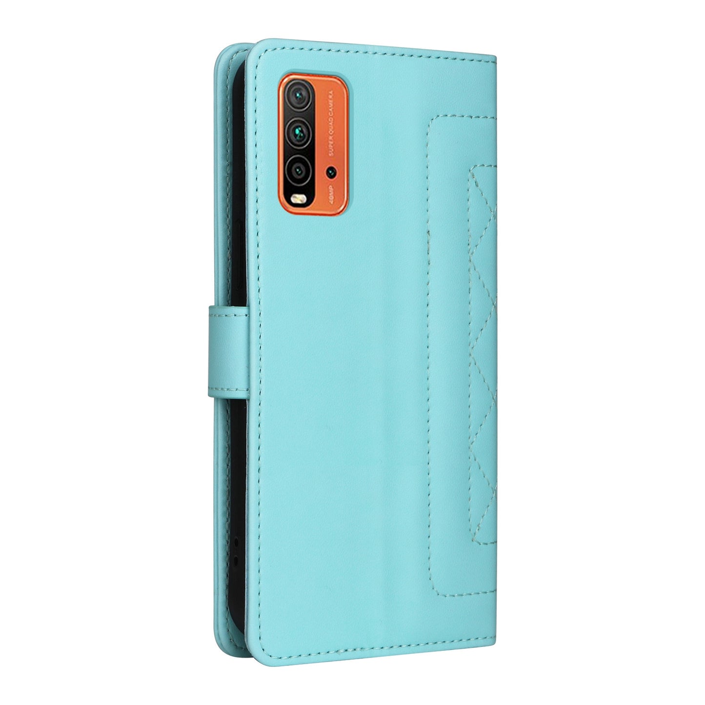 Xiaomi Redmi 9T Diamond Lattice Leather Flip Phone Case - Durable and Convenient Holder with Precision Cutouts