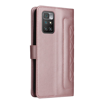 Xiaomi Redmi 10 Diamond Lattice Leather Flip Phone Case - Durable and Convenient Holder with Precision Cutouts
