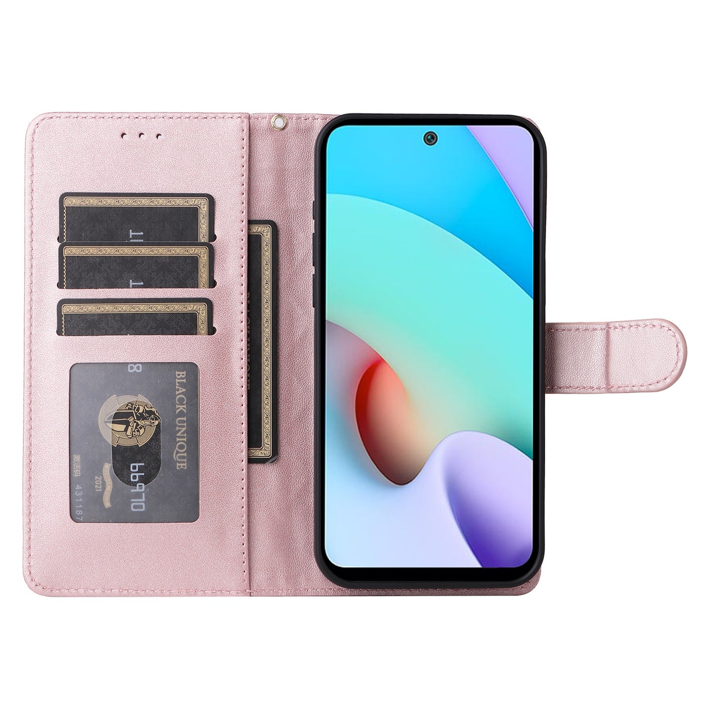 Xiaomi Redmi 10 Diamond Lattice Leather Flip Phone Case - Durable and Convenient Holder with Precision Cutouts