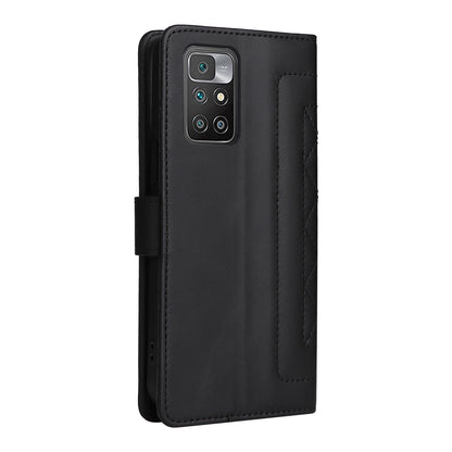 Xiaomi Redmi 10 Diamond Lattice Leather Flip Phone Case - Durable and Convenient Holder with Precision Cutouts